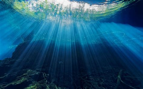 nature, Landscape, Underwater, Sunlight, Sun Rays, Blue, Crystal ...