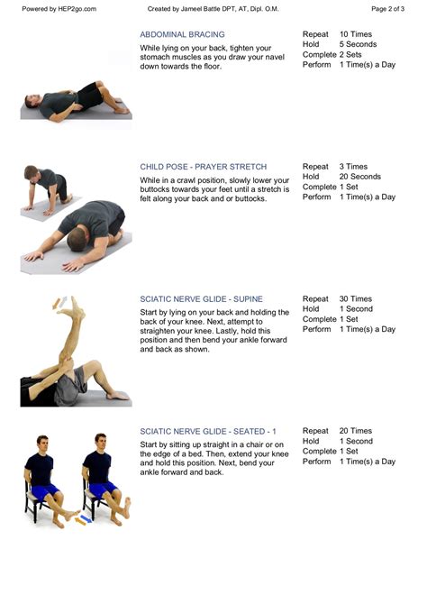 Printable Exercises For Sciatica