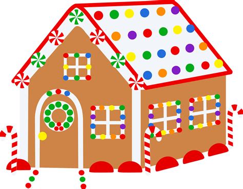 Christmas Gingerbread House - Free Clip Art