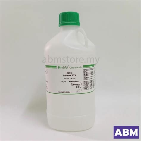 Ethanol Alcohol 95% / Ethanol Absolute 99% Denatured, HmbG (2.5 Litre ...