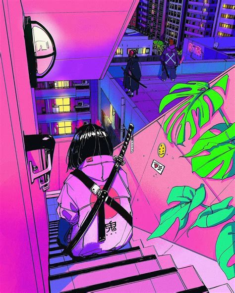 Vaporwave Aesthetic Anime Phone Anime Vaporwave Laptop Hd Wallpaper ...