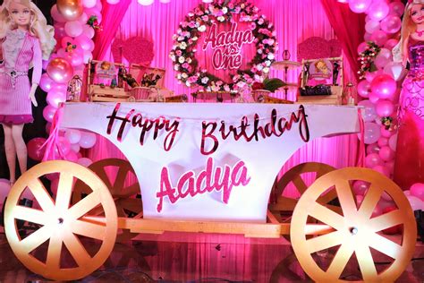 Barbie theme Birthday Decoration for Baby Girl | Birthday Surprise ...