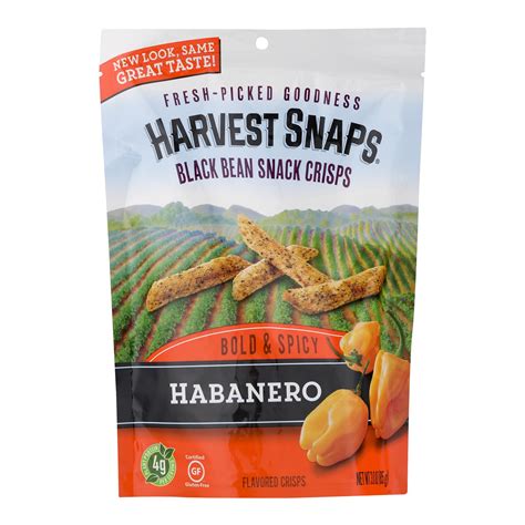 Harvest Snaps Black Bean Snack Crisps Habanero, 3.0 OZ - Walmart.com