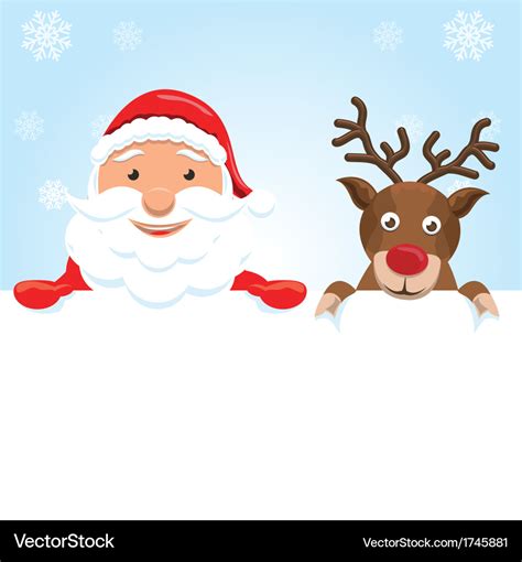 Santa claus rudolph Royalty Free Vector Image - VectorStock