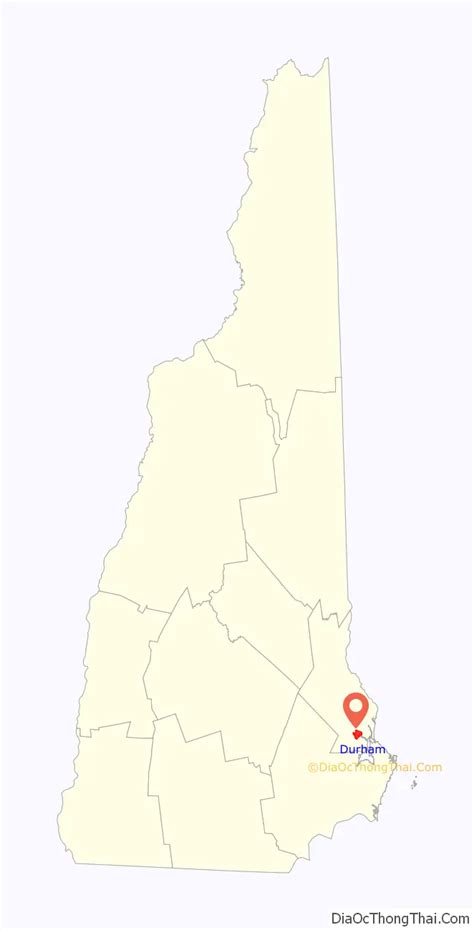 Map of Durham CDP, New Hampshire - Thong Thai Real