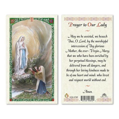 OUR LADY OF LOURDES - PRAYER TO OUR LADY 25/PKG - San Francis