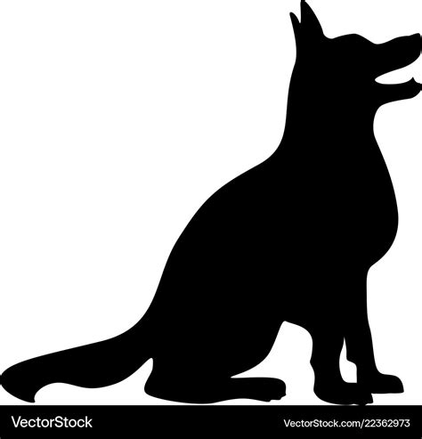 Dog silhouette Royalty Free Vector Image - VectorStock