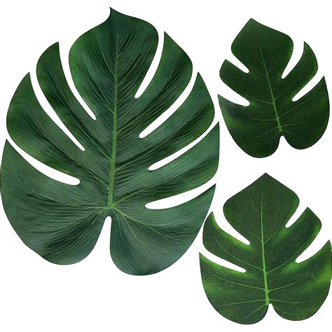 Buy Moon Boat 120PCS Tropical Palm Leaves Imitation Leaf-Hawaiian/Luau ...