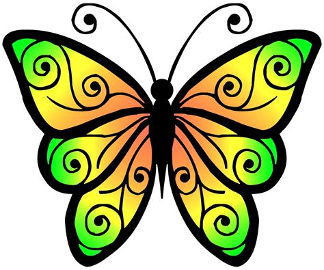 Colorful Butterfly Drawing | Free download on ClipArtMag