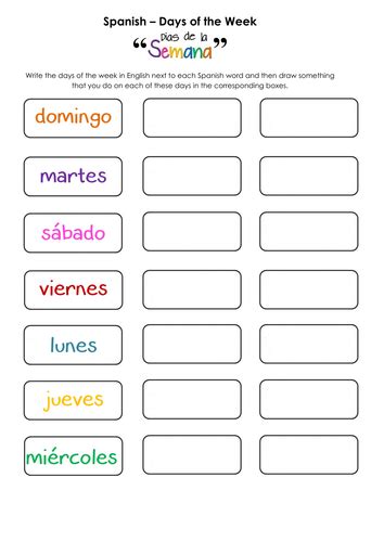 Spanish - Days of the Week | Teaching Resources