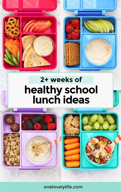 2 Weeks of Healthy School Lunch Ideas • One Lovely Life