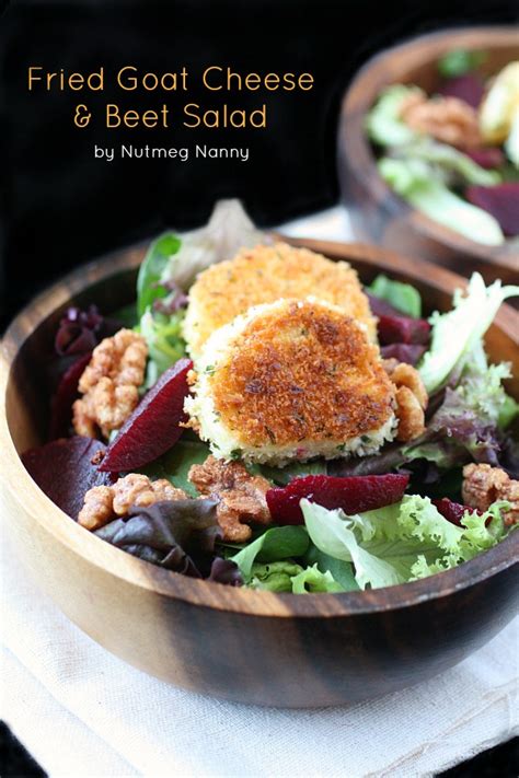 Fried Goat Cheese Beet Salad - Nutmeg Nanny