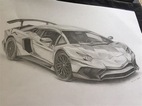 Lamborghini Car Sketch at PaintingValley.com | Explore collection of ...