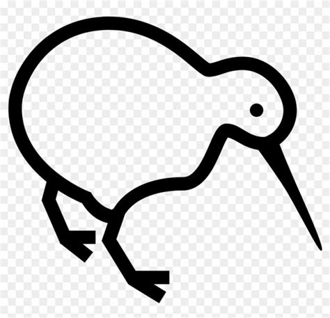 Kiwi Bird Drawing 40 Clipart - Nz Kiwi Bird Outline #1697771 | Bird ...