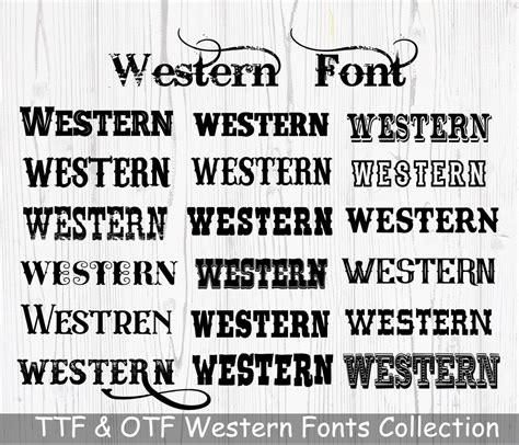 Western Font, Western Fonts Collection, Cowboy Font, Cowboy Font ...