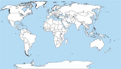 Explore The World With Blank World Map Countries - World Map Colored ...