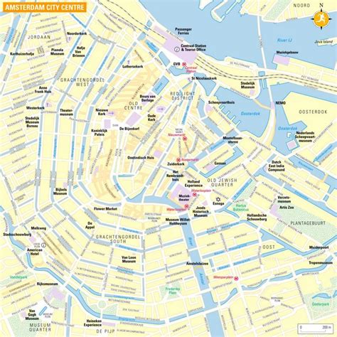 Tourist Map of Amsterdam City Centre - Ontheworldmap.com