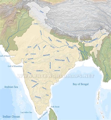 Map Of India With Rivers And Mountains – Map With States