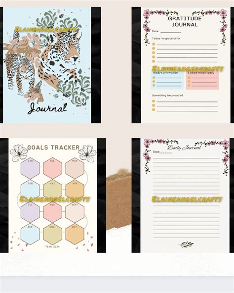 Journal Template Design Canva - Etsy