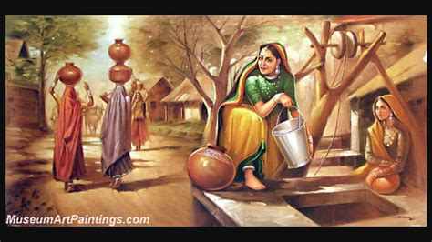 Indian paintings | Village scene drawing, Indian paintings, Indian art ...