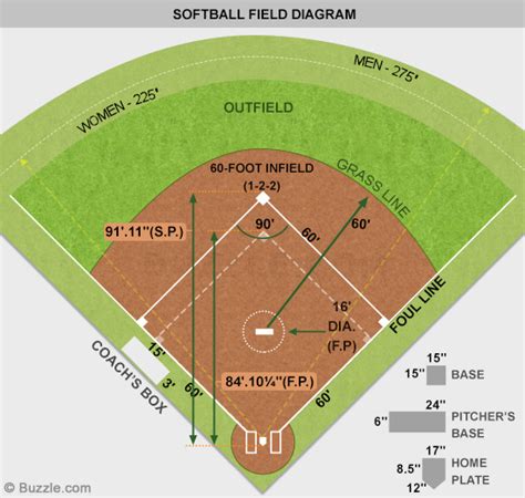 Softball Field Diagram Printable