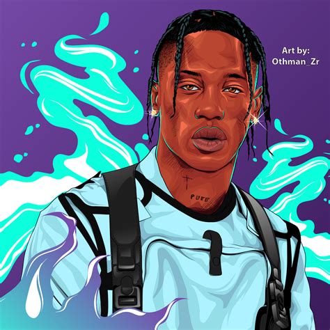 Travis Scott Artwork Design | Drawing cartoon characters, Music ...