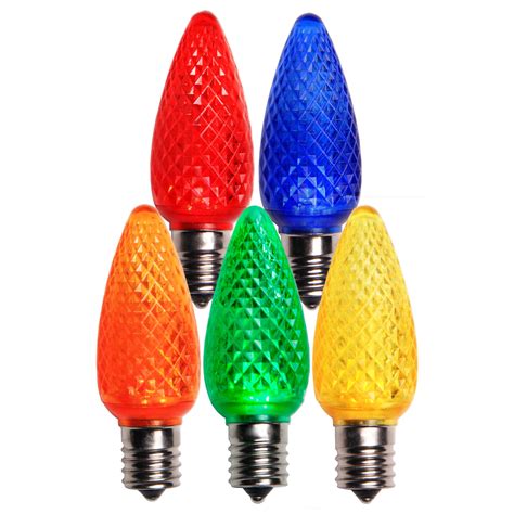 Holiday Lighting Outlet LED Faceted C9 Multi Replacement Christmas ...