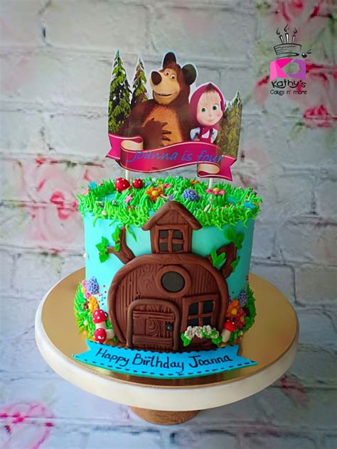 Masha and the Bear cake | Beer cake, 3rd birthday cakes, Beautiful ...