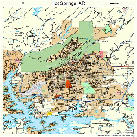 Hot Springs Arkansas Street Map 0533400