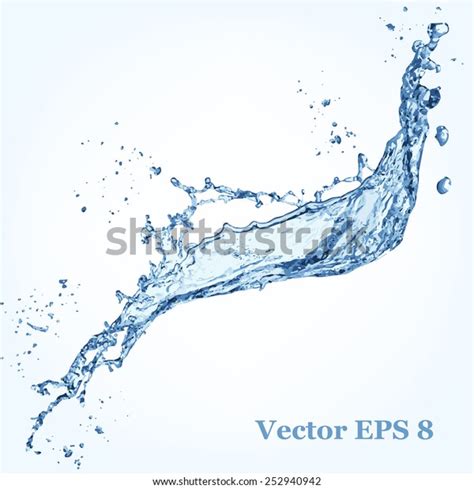 Blue Water Splash Vector Illustration Eps Stock Vector (Royalty Free ...