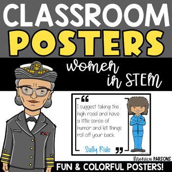 Back to School Classroom Posters Decor Women in STEM Posters by Monica ...