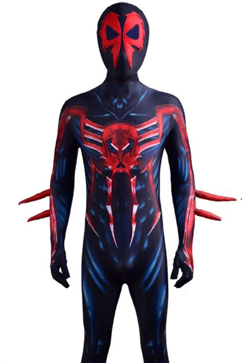 Marvel Spider-Man 2099 Cosplay Costume Men Kids Halloween Lycra Zentai ...