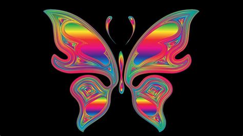 Butterfly neon art wallpaper - backiee