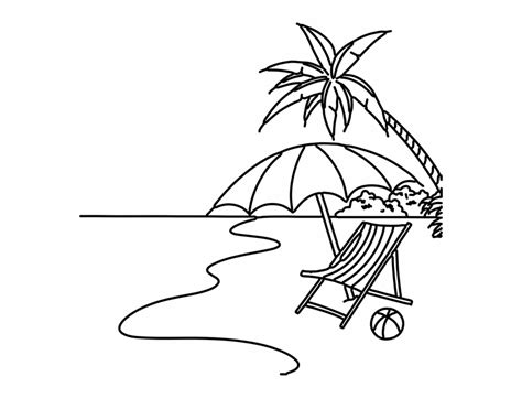 The Beach Clipart Black And White - Didiramone Punk