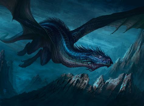 Blue Dragon Art Wallpaper, HD Fantasy 4K Wallpapers, Images and ...