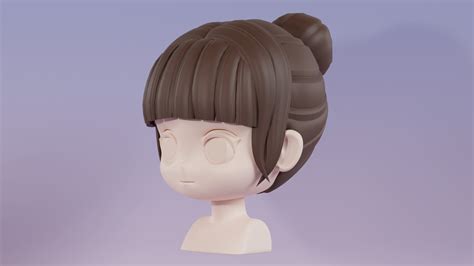 ArtStation - Chibi Female Hair Style 04 | Resources