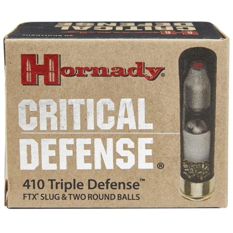 Hornady Critical Defense 410 Triple Defense Cartridges by Hornady at ...