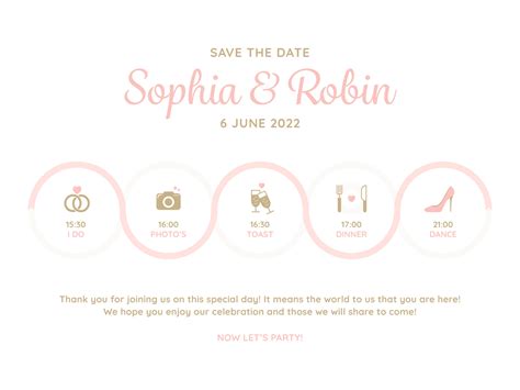 Wedding Timeline Invitation Template 695987 Vector Art at Vecteezy