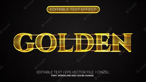 Premium Vector | Editable text effect golden