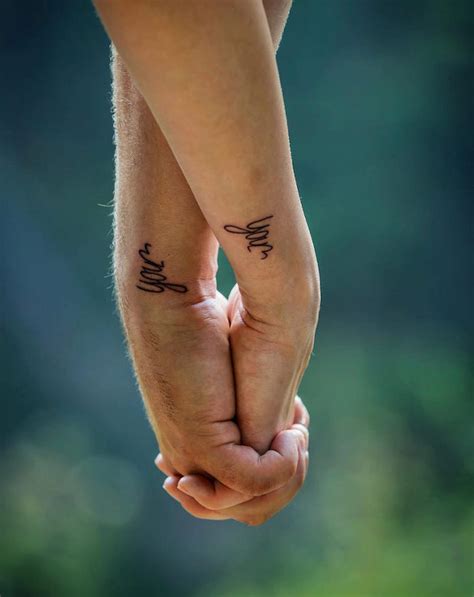 Cute matching couple tattoos to help you declare your love