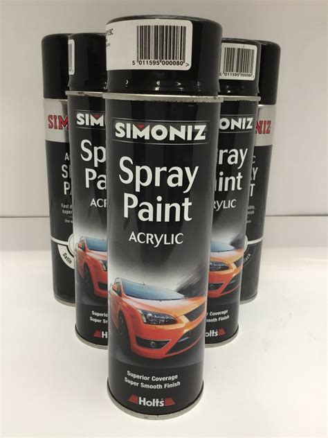 500ml Simoniz Black Spray Paint