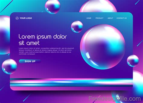 Abstract colorful website background template vector 01 free download