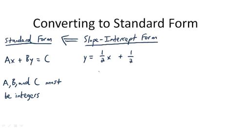 Standard Form Of A Linear Equation Examples - Tessshebaylo