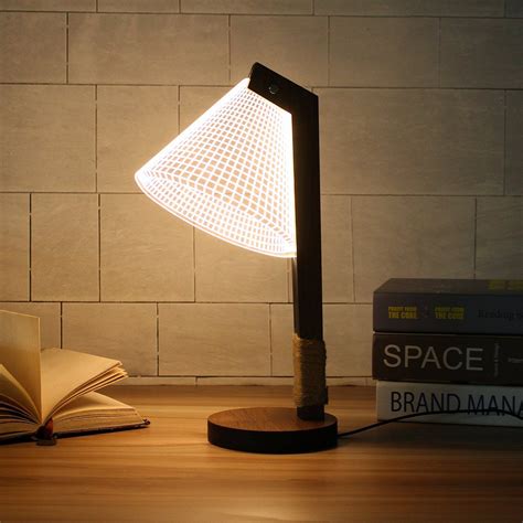 3D LED Table Lamp Shaped Night Light Adjustable Desk Reading Lamps For ...