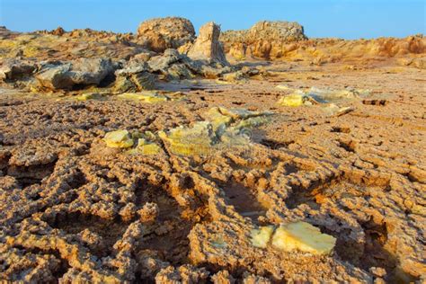 Dallol Landscape, Danakil Desert, Ethiopia Stock Photo - Image of ...