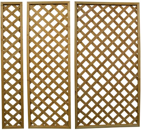 Woodside Wooden Outdoor 180cm Lattice Pattern Garden Trellis Fence ...