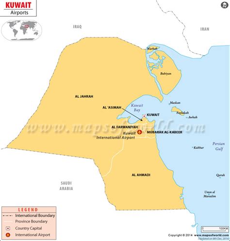 Airports in Kuwait, Kuwait Airports Map