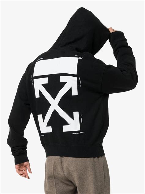 Off-White c/o Virgil Abloh Kiss Print Cotton Hoodie in Black for Men - Lyst