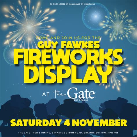 Fireworks Night 2023 - The Gate Pub