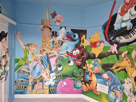 Final room mural | Disney mural, Disney baby rooms, Kids room wallpaper